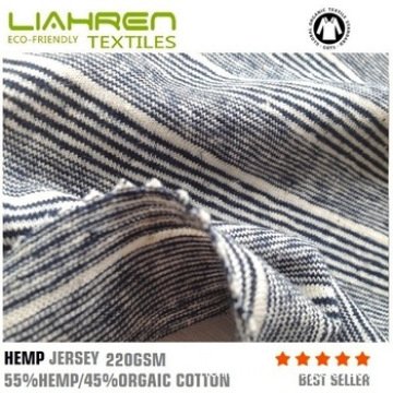 fashion hemp organic cotton knitted jersey cloth fabric